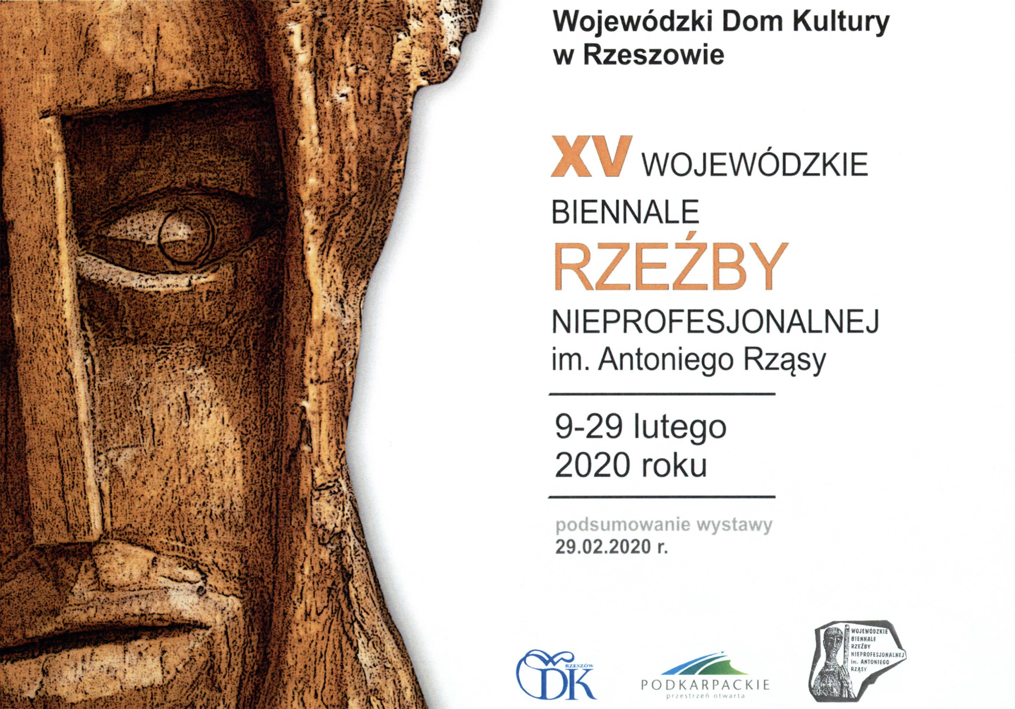 zdjęcie plakatu - XV Wojewódzkie Biennale Rzeźby Nieprofesjonalnej im. Antoniego Rząsy 